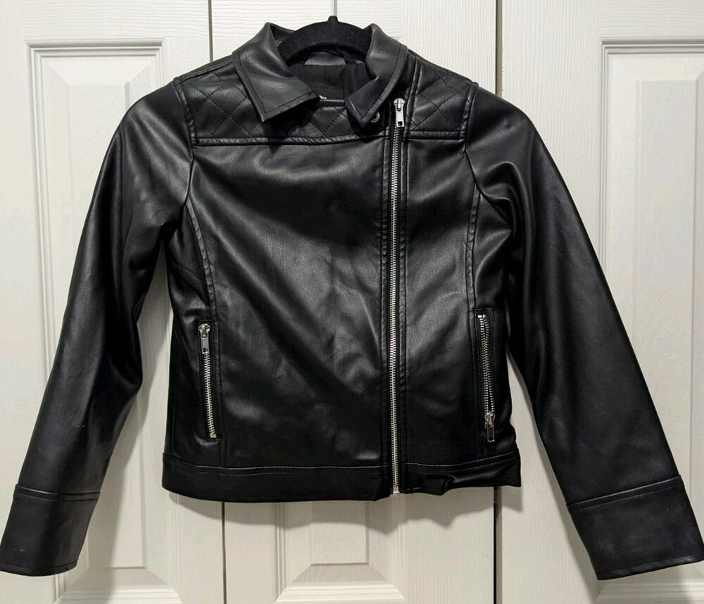 Art Class Girls Faux Leather Jacket Sz M 7)8
